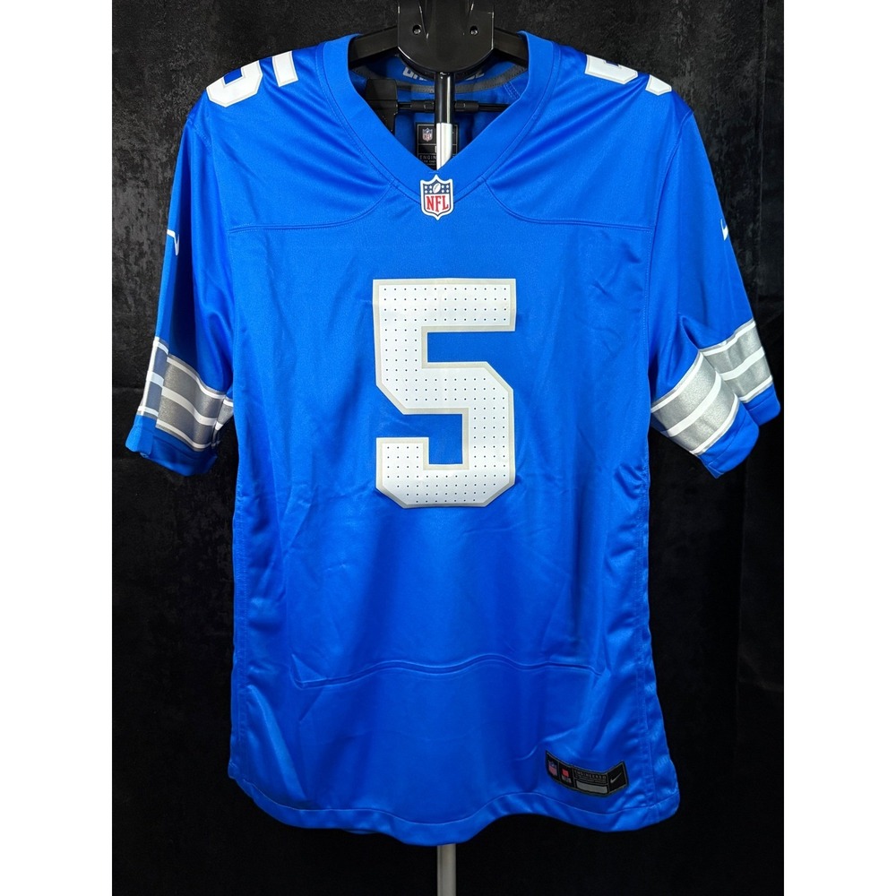 Nike Detroit Lions David Montgomery 5 Jersey Mens L Honolulu Blue NFL Football